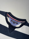 Tommy Hilfiger Navy & White Bold Stripe Crewneck Sweatshirt (L)