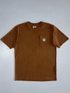 Carhartt Loose Fit Heavyweight Pocket T-Shirt | Brown Short Sleeve Workwear Tee (L)