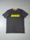 Dickies Since 1922 Logo Graphic Tee — Charcoal Grey & Yellow | Crewneck (S)