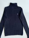 Ralph Lauren Sport Cotton Knit Turtleneck Sweater – Navy(XS)