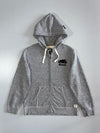 Roots Canada Beaver Logo Zip-Up Hoodie Salt & Pepper Grey (L)