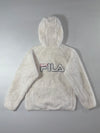 Fila Sherpa Fleece Hooded Zip-Up Jacket  Off-White, (M)