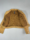 GAP Mustard Tan Leather Trucker Jacket, Women’s (XS)