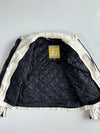 Vintage Brema Moto Cream Reflective Logo Biker Jacket (S)
