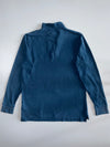 Tommy Hilfiger Flag Logo Long Sleeve Pique Polo T-Shirt Steel Blue (L)