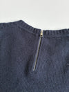 Tommy Hilfiger Women's Navy Cable Knit Back-Zip Sweater(M)