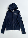 Abercrombie Kids Navy A&F Logo Zip-Up Hoodie (S)