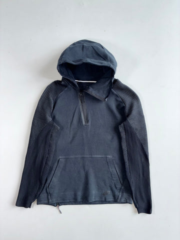 Nike Tech Fleece Knit Panel Asymmetric Half-Zip Hoodie (L)