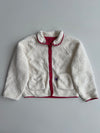 Vintage Reversible Sherpa Fleece to Nylon Snap Jacket – Cream/Red (XL)