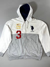 U.S. Polo AssnWhite & Grey Big Pony No.3 Zip Hoodie (2XL)