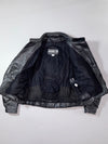 Vintage Ashman Black Leather Biker Motorcycle Jacket (M)
