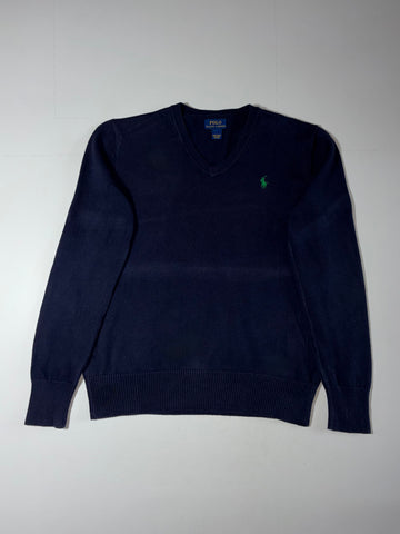 Polo Ralph Lauren Navy V-Neck Sweater (XS)