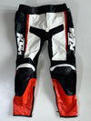 KTM Black White & Orange Genuine Leather Armoured Racing Pants Knee Padded (W:38|L:36)