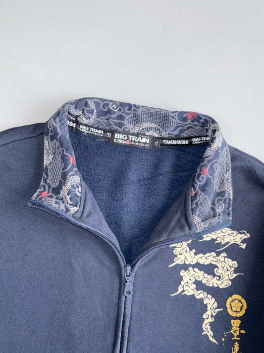Big Train Osaka Dragon Printed Zip-Up Jacket (XL)