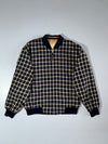 Pierre Cardin Reversible Bomber Jacket (Chasecult Label)  Navy/Cream Check (L/XL)