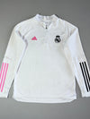 Adidas Real Madrid 2020/21 White & Pink Quarter-Zip Training Top (M)
