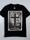 SMOG Slim Fit Cross Patch Graphic T-Shirt Black | 100% Cotton (M)