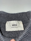 Ami Paris Charcoal Grey Ami de Coeur Crewneck Sweater (S)
