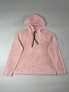 FILA Sherpa Fleece Pullover Hoodie – Pink – (L)