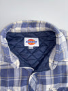 Dickies Quilted Lined Flannel Shirt Jacket Blue Plaid  Heavy  (2XL/3Xl)