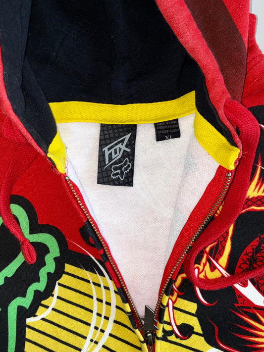 Fox Racing Japanese Dragon Graphic  Zip Hoodie (XL)