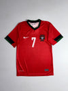 Portugal #7 Red Football Jersey (XS)