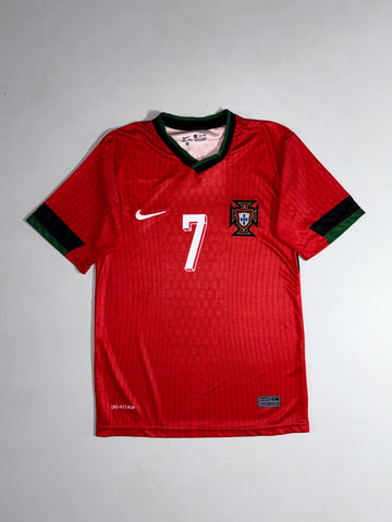 Portugal #7 Red Football Jersey (XS)