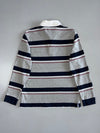 Tommy Hilfiger Striped Rugby Polo (Grey/Navy) (M)