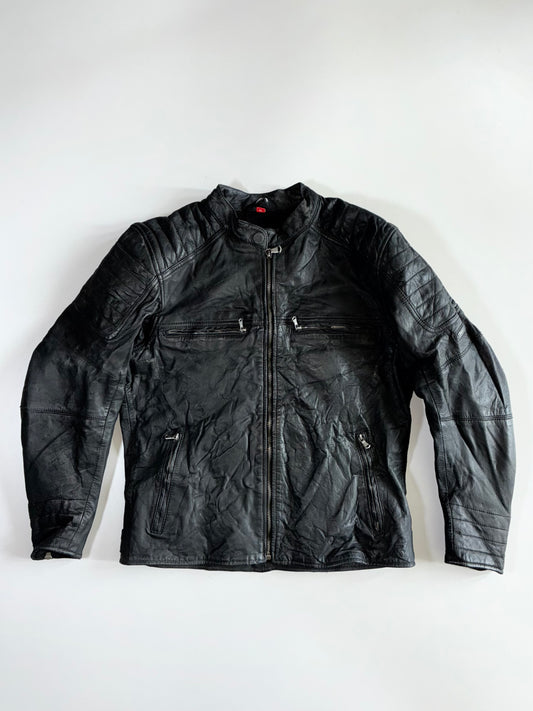 Rebelhorn “Freedom All The Way” Vintage Leather Moto Jacket Padded (L)