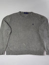 Polo Ralph Lauren Cotton Knit Sweater – Heather Grey Crewneck (2XL)