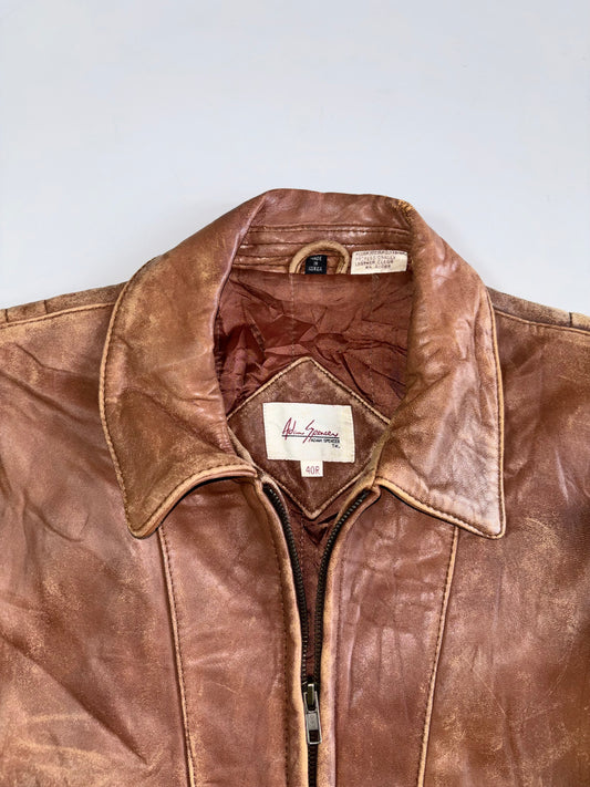Vintage Premium Genuine Leather Oversized Jacket (M)