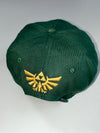 Vintage Zelda Green Gold Embroidered Snapback Cap (Adjustable)