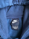 Nike Air Navy Box Logo Pullover Hoodie – Red Graphic Print (M)