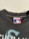 MLB Chicago White Sox Black Embroidered Stencil Logo Crewneck Sweatshirt (M)