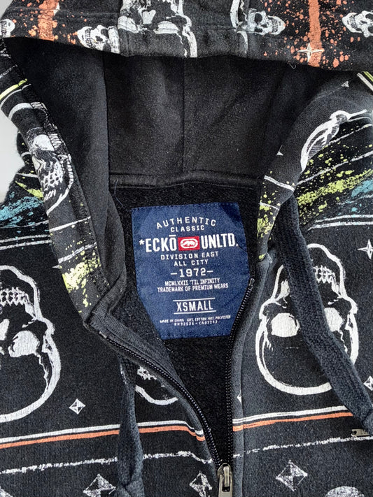 Vintage Ecko Unltd Skull Pattern Premium Jacket RARE (M)