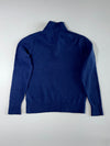 Tommy Hilfiger | Navy Wool Quarter Zip Sweater – Goodyear Patch | (M)