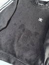 Adidas Originals Black 3-Stripes Crewneck Sweatshirt (M)