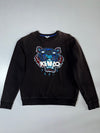 Kenzo Paris Tiger Logo Black Crewneck Embroidered Sweatshirt (M/L)