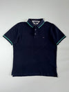 Tommy Hilfiger | Navy Green-Tip Polo (XL)