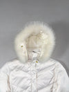 Vintage Edwin Something White Fur Hood Puffer Jacket Women’s (S)