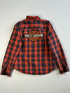 Vintage Harley-Davidson Red Black Plaid Sherpa Lined Shirt Jacket (XL)