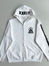 CKKN&RK | White Graphic Zip-Up Hoodie | (XL)