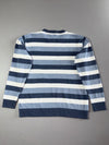 Vintage Lacoste Striped Knit Sweater – Blue & White Rugby Stripe (L)