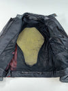 Vintage Black & Red Leather Motorcycle Racing Jacket (padded) (L)