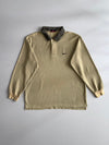 Nike Apparel Beige Long Sleeve Polo with Contrast Collar (L)