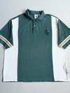 Vintage Adidas Green Colour Block Oversized Polo TShirt (3XL)