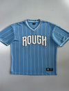 FSBN | “Rough” Pinstripe Baseball Jersey | Sky Blue (XL)