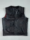 Legend Classic Motorcycle Gear Canada Black Leather Biker Vest (XL)