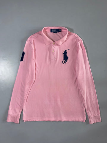 Polo Ralph Lauren | Big Pony Long Sleeve Polo Pink | (M)