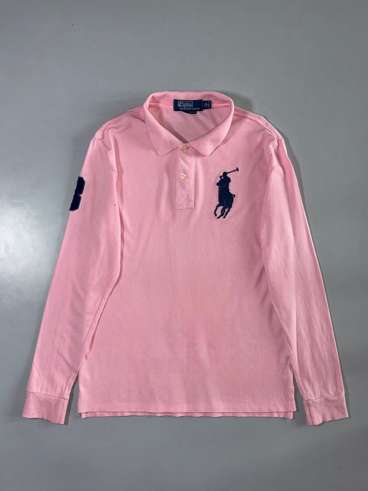 Polo Ralph Lauren | Big Pony Long Sleeve Polo Pink | (M)